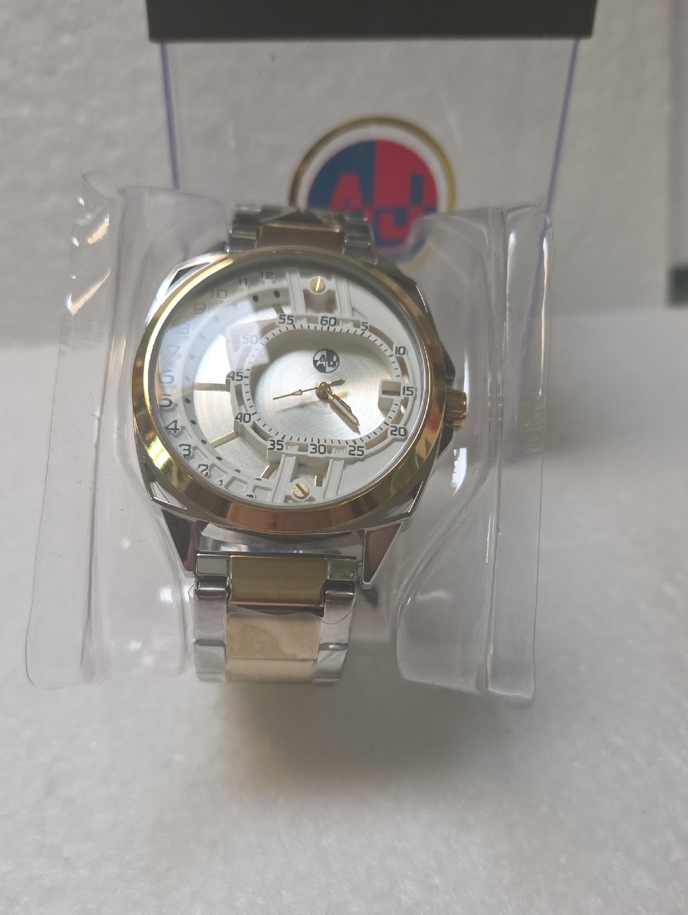 AJ Two-Tone Silver and Gold Men’s Watch